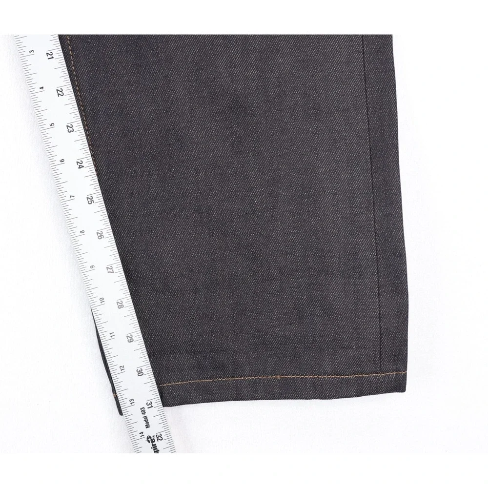 Men's Relaxed Charcoal Jeans with Selvedge Cuff. 190/92A - Picture 4 of 15